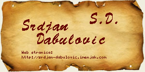 Srđan Dabulović vizit kartica